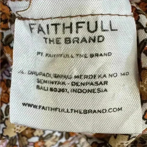 Faithful the Brand Madilda Mathiola print Peasant Dress Size 2 - Picture 3 of 9